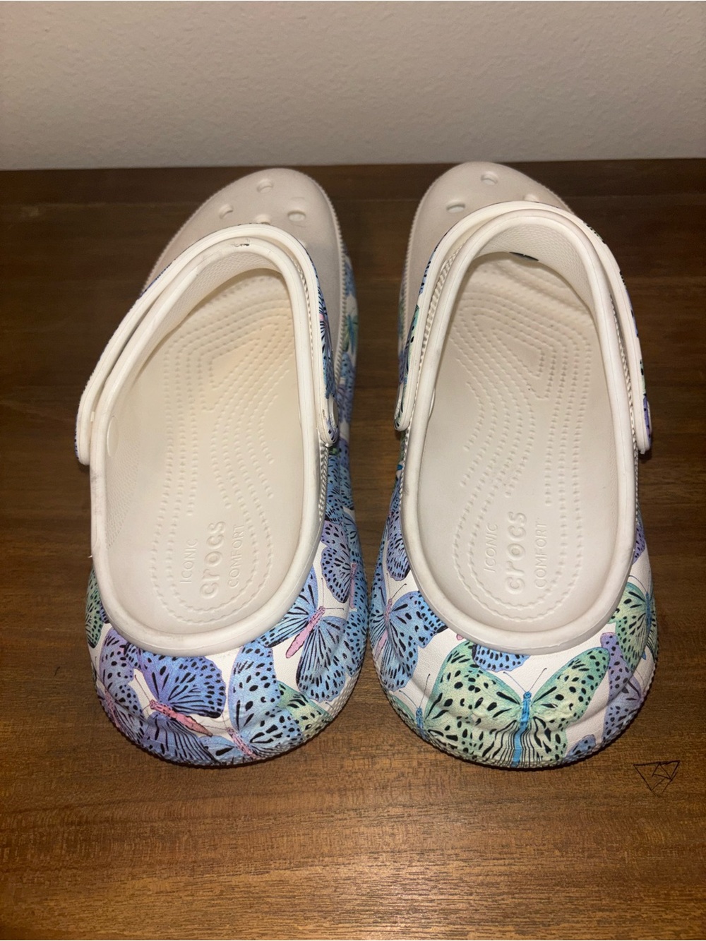 Crocs Classic Crush Butterfly Clog Platform Heel Shoes Size M9 / W11 - Picture 3 of 6